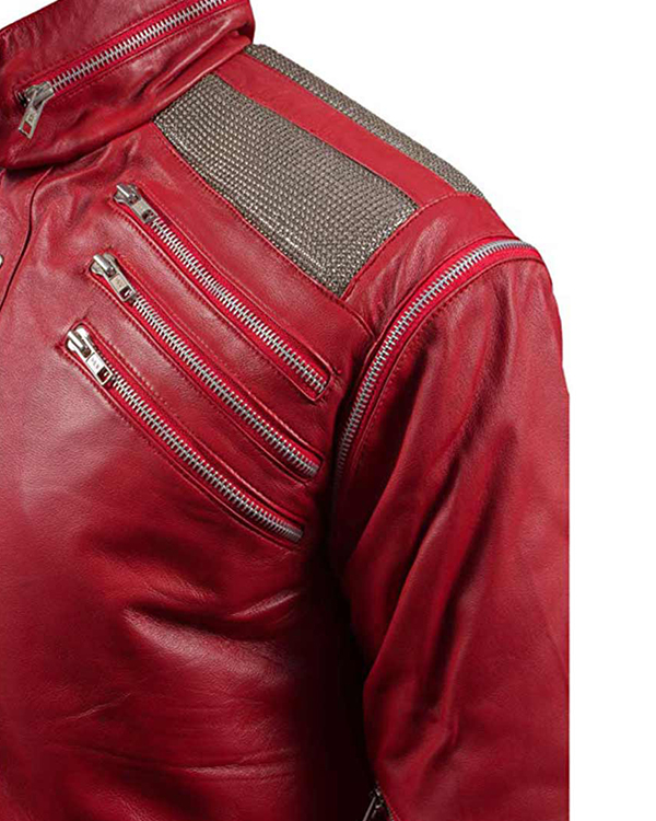 Michael Jackson Beat It Jacket | Red Biker Leather Jacket
