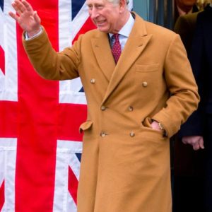 King-Charles-III-Wear-Brown-Trench-Coat-2022