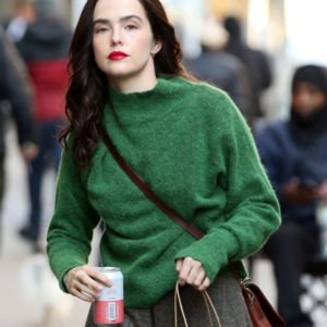 Something-From-Tiffanys-Zoey-Deutch-Green-Sweater (1)