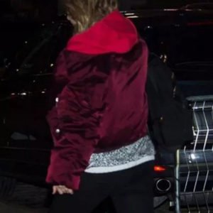 Taylor-Swift-Burgundy-Bomber-Jacket