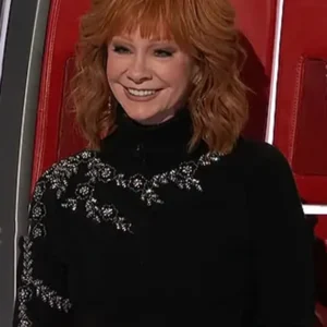 The Voice S26 Reba McEntire Black Embellished Sweater