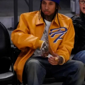 American Rapper Tyga Yellow Leather Jacket