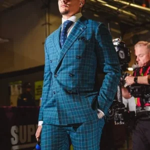 Patrick Mahomes Super Bowl LIX Check Suit