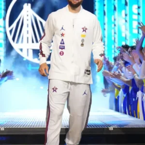 Stephen Curry 74th NBA All-Star Game 2025 White Tracksuit