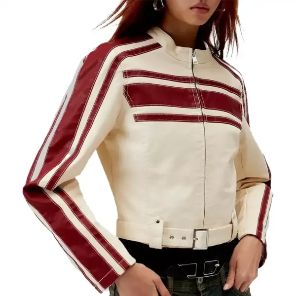 Sweet Magnolias S04 Tommi Rose Moto Jacket - Image 4